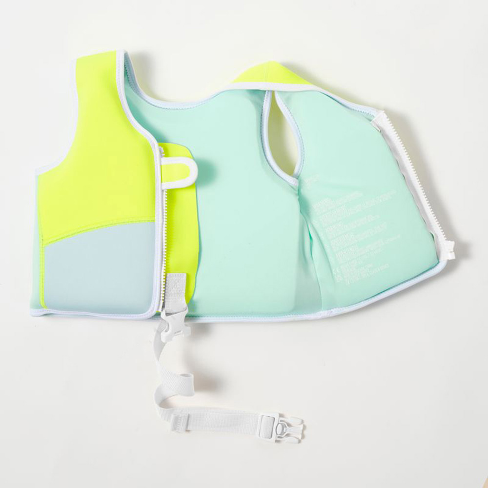 Sunnylife - Salty The Shark Swim Vest - Aqua Neon Yellow