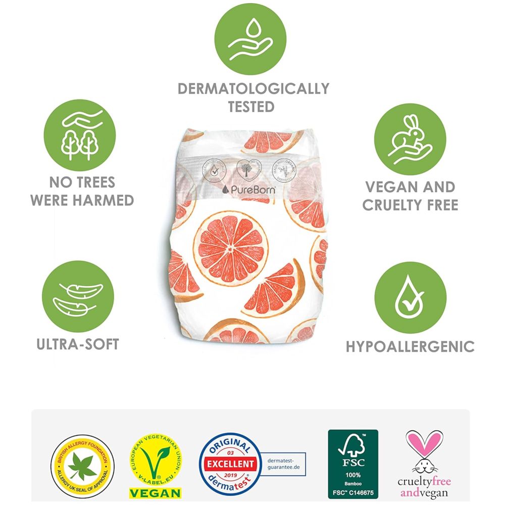 Pureborn Size 4 Master Pack 7-12kg Nappy 96's Pack of 2- 192 pcs Assorted