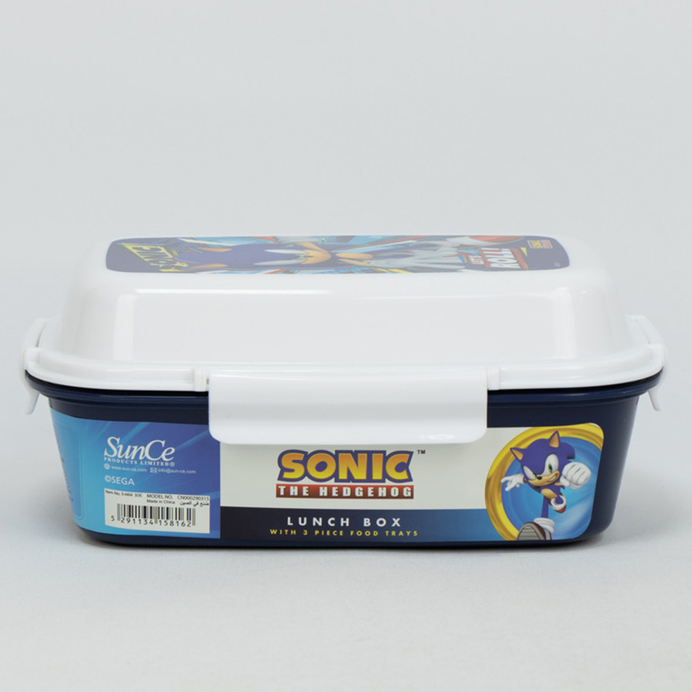 سونسي - صندوق غداء مع 4 مشابك و4 أقسام - سونيك