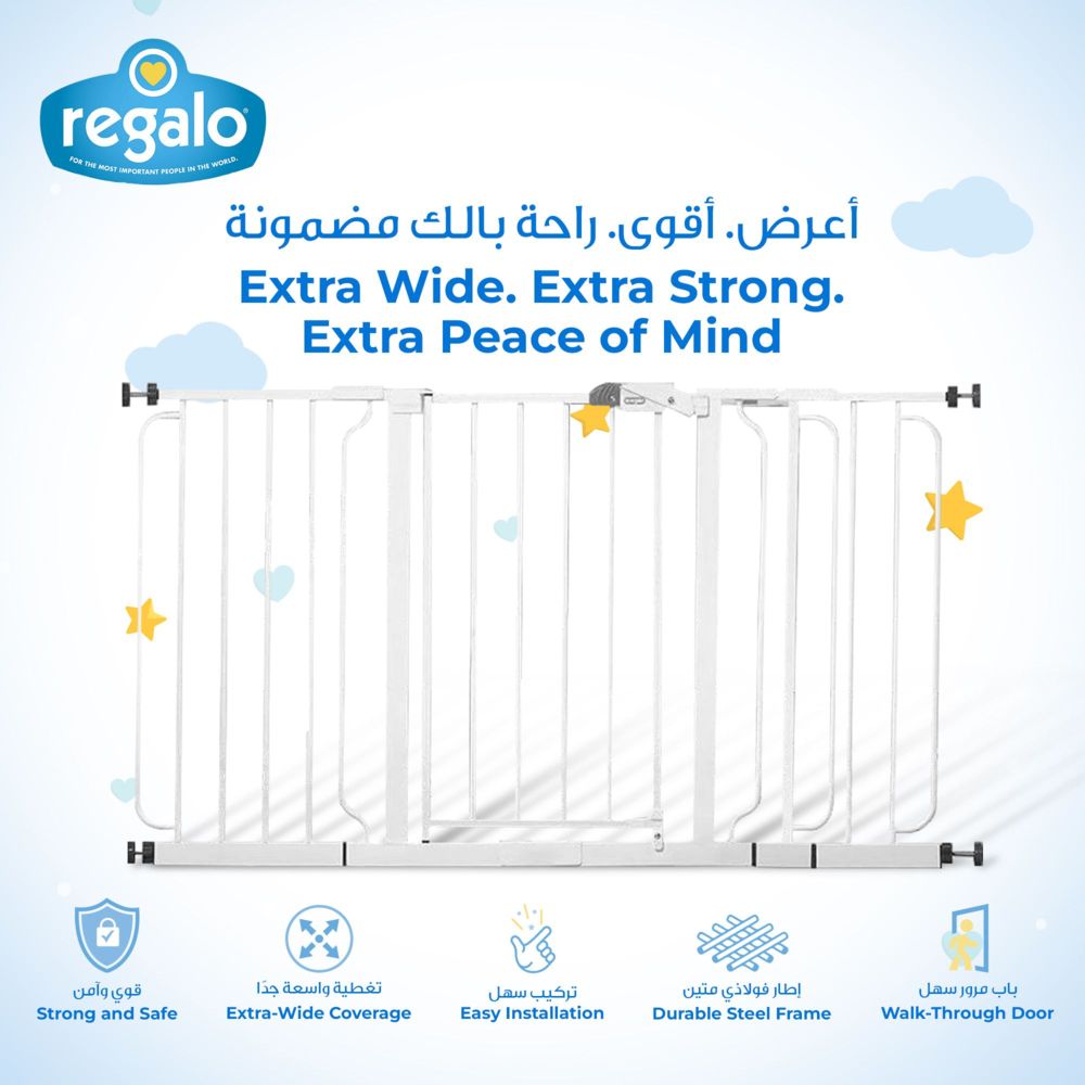 Regalo - Extra WideSpan Walk Through Gate - 142cm