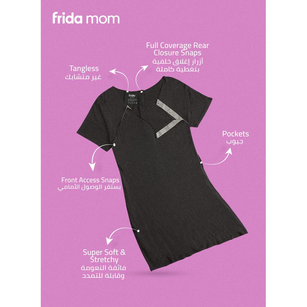Frida Mom - Delivery and Nursing Gown - Grey