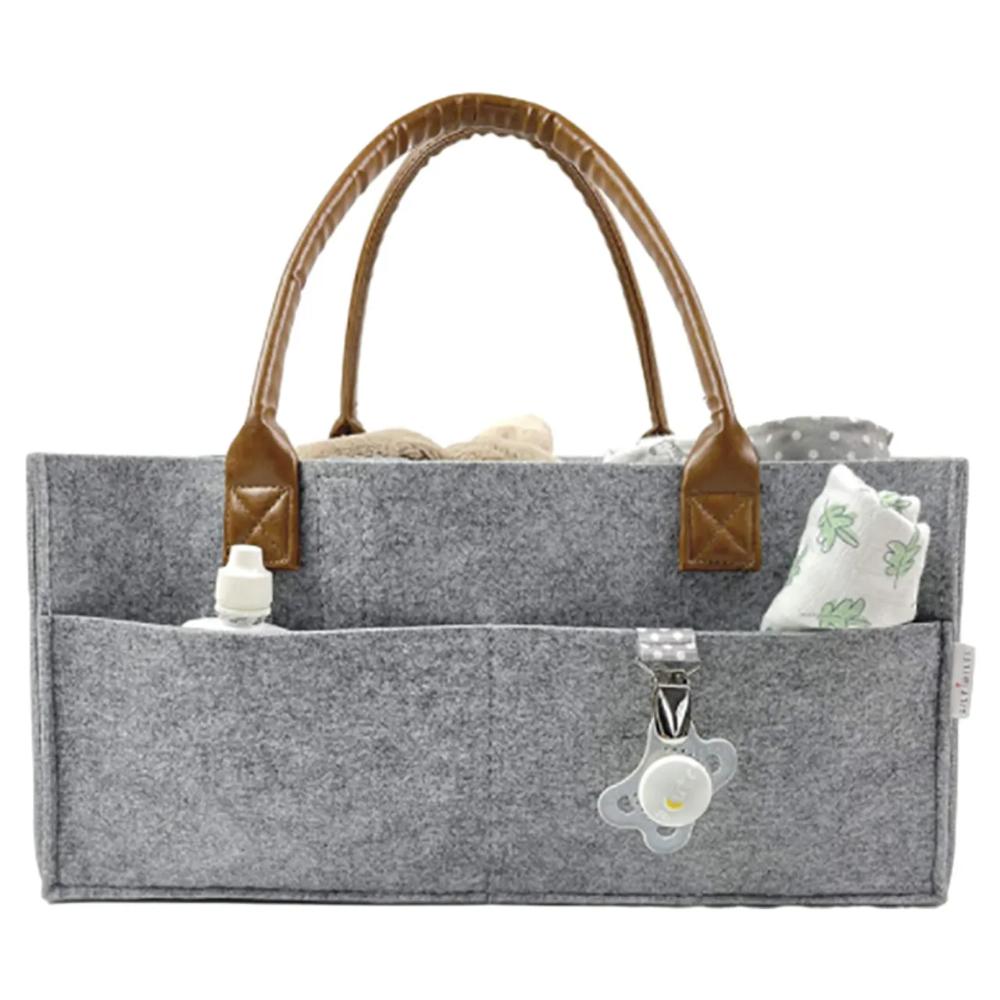 Bumble & Bird - Diaper Caddy Organizer - Grey/Brown