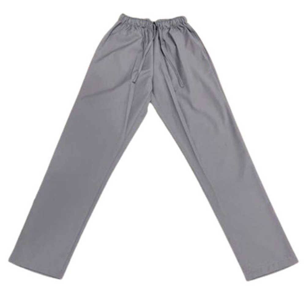 Veronica - 2pc-Set - Scrub Uniform With Piping Neckline - Light Grey