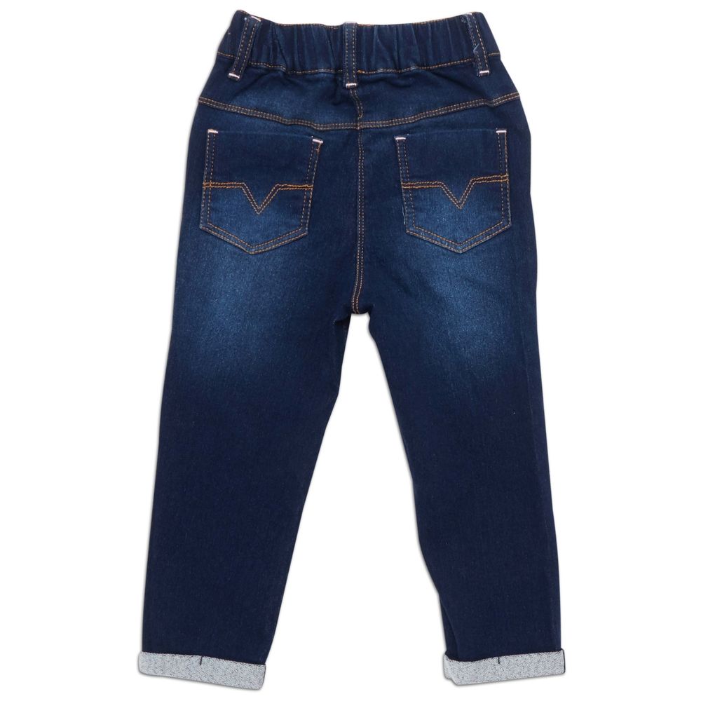Little Kangaroos - Girl's Faded Jeans - Navy Blue