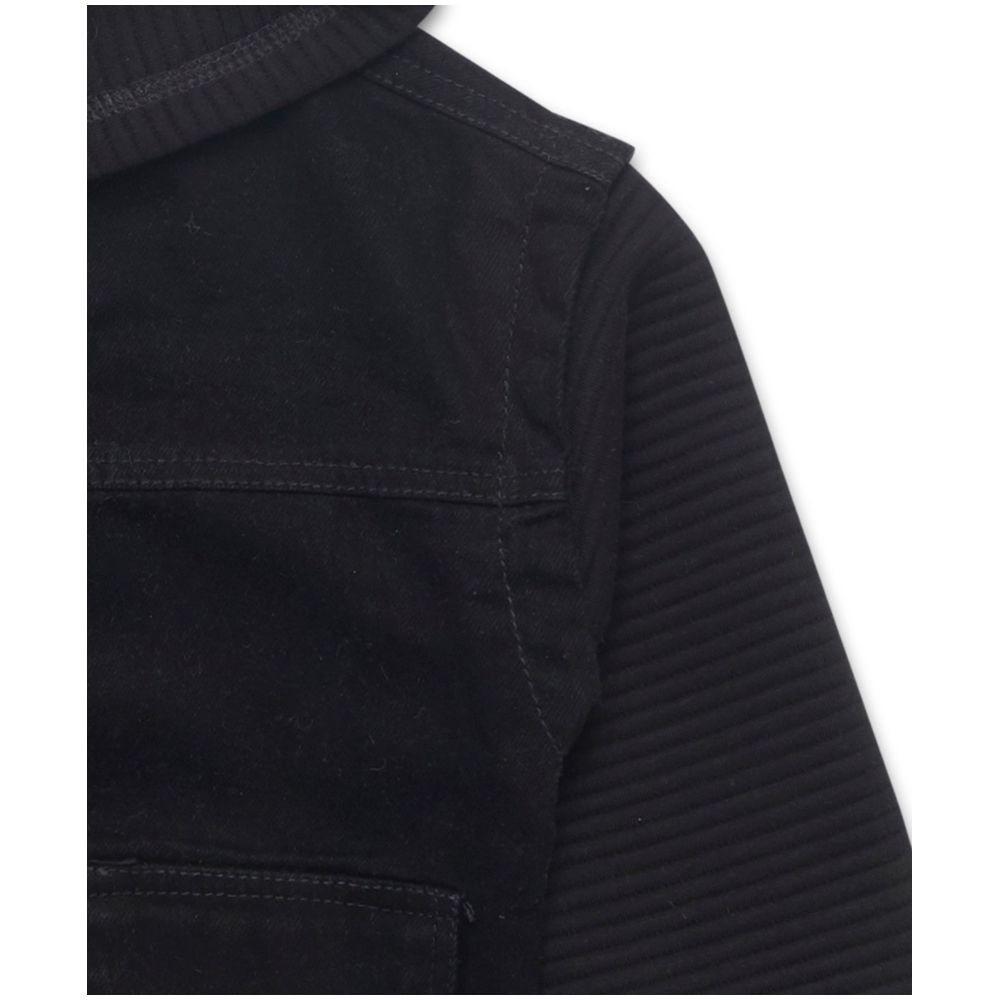 Little Kangaroos - Boy Hooded Denim Jacket - Black