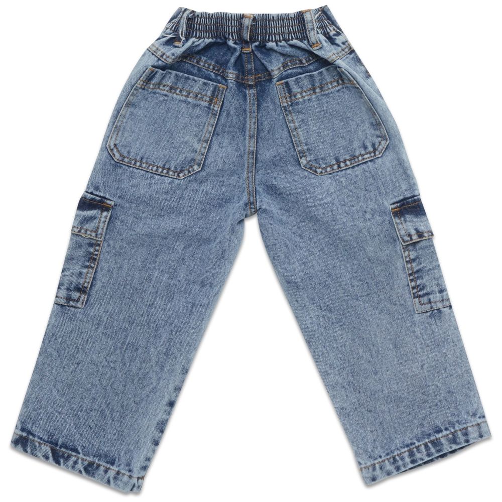 Little Kangaroos - Boy Denim Cargo Jeans - Light Blue