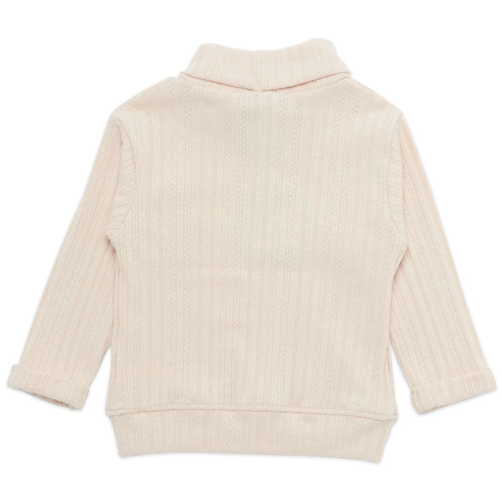 Little Kangaroos - Baby Girl Plain Sweatshirt - Light Fawn