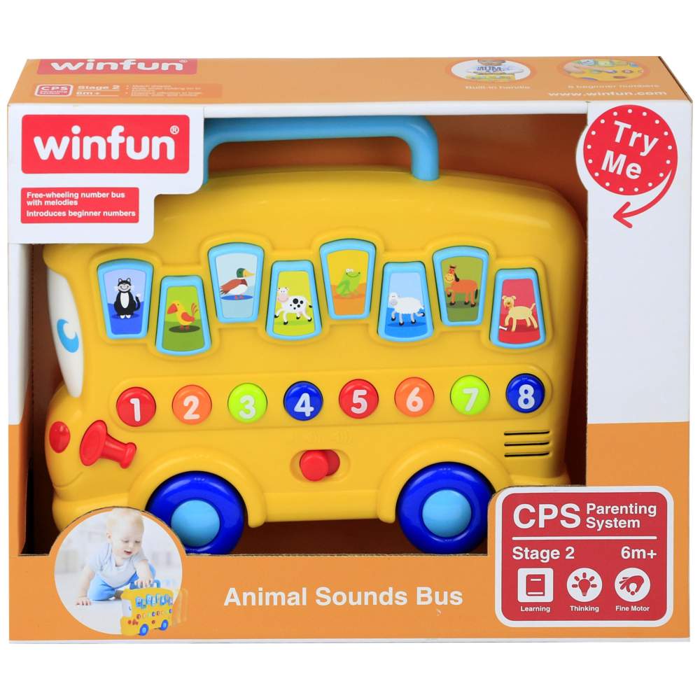 Winfun - Animal Sounds Bus - Yellow