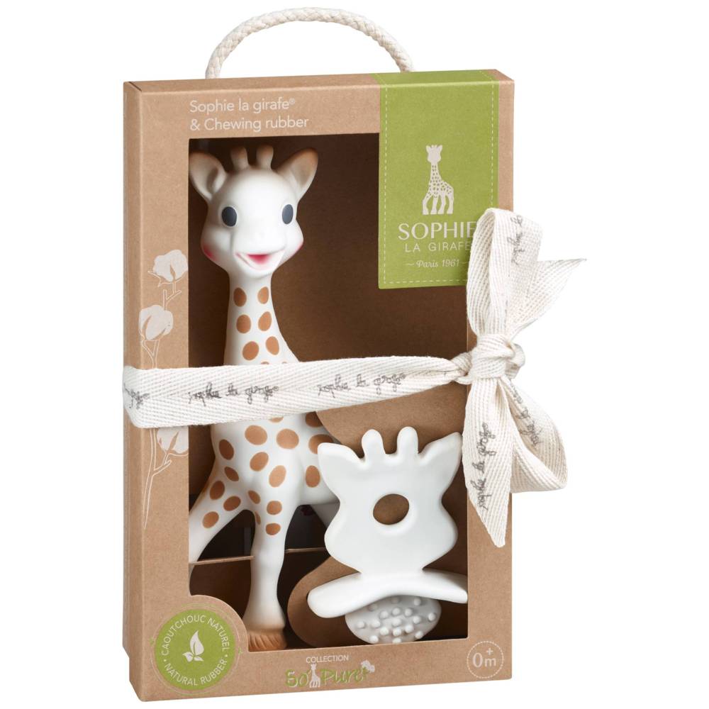 Sophie La Girafe So'Pure & Teething Rubber Brown White