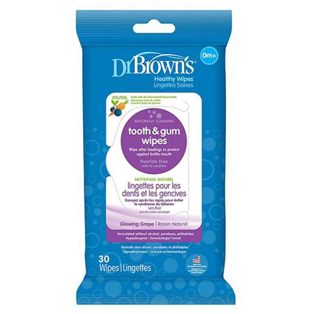 Dr. Brown's Tooth & Gum Wipes - Pack of 30