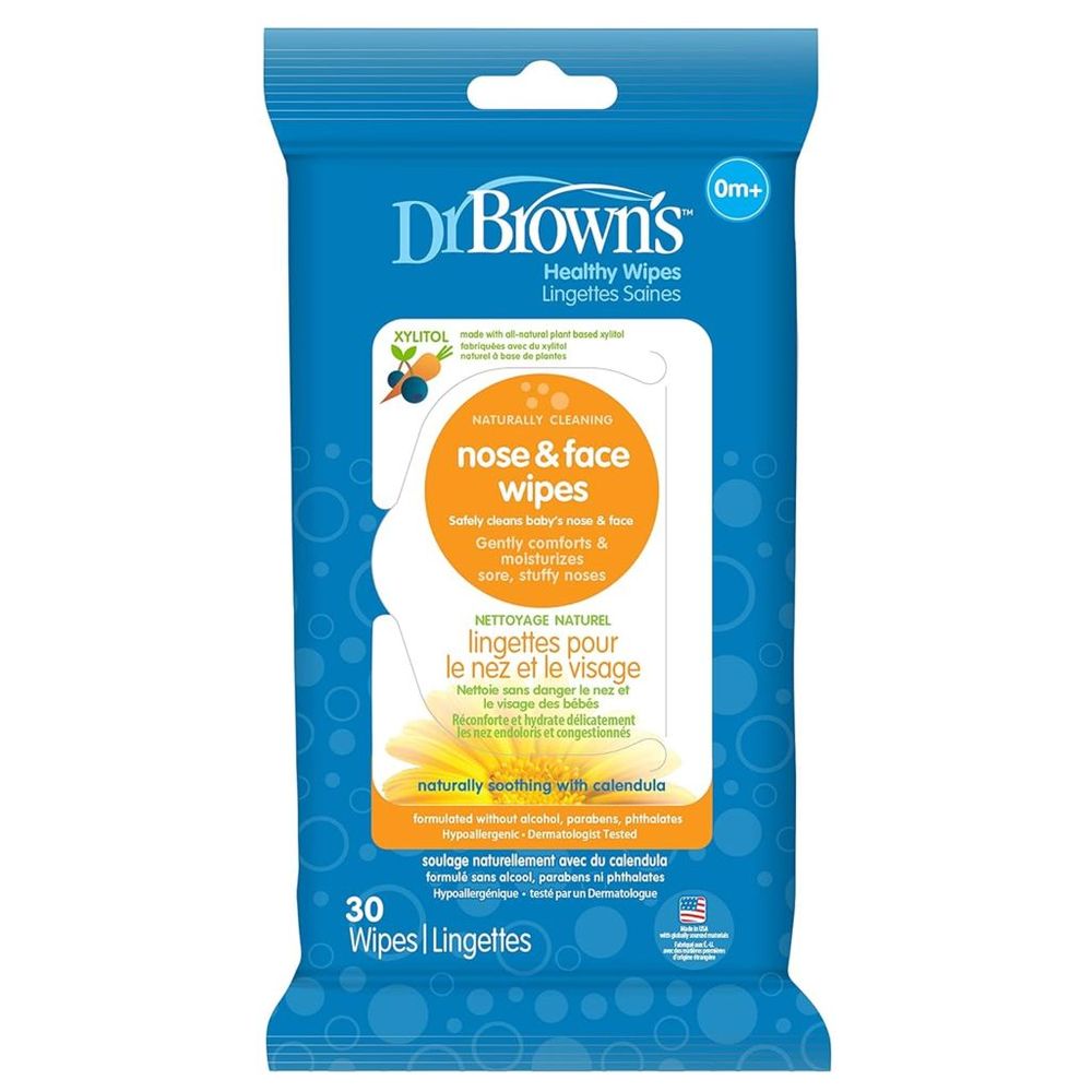 Dr. Brown's Nose & Face Wipes - Pack of 30