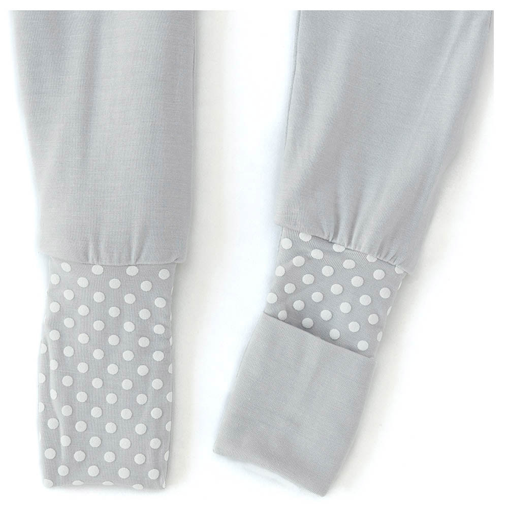 Anvi Baby - Organic Bamboo Zipper Romper- Cloudy Grey