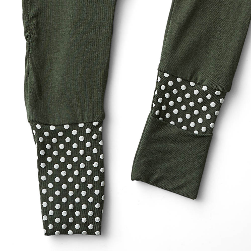 Anvi Baby - Organic Zipper Romper - Dark Green