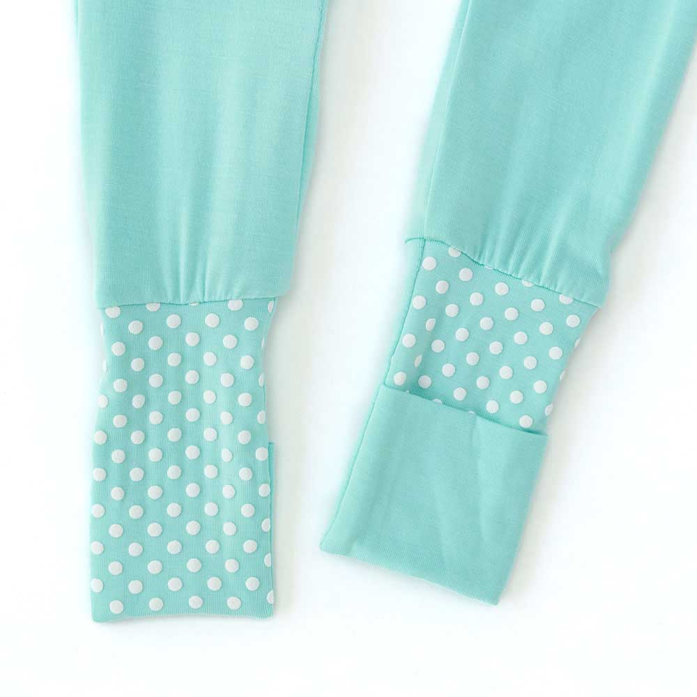 Anvi Baby - Organic Solid Zipper Sleepsuit - Light Blue