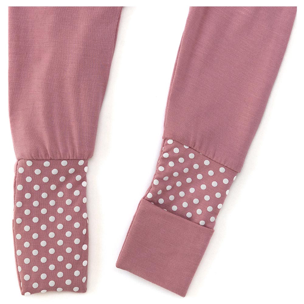 Anvi Baby - Organic Solid Zipper Sleepsuit - Purple