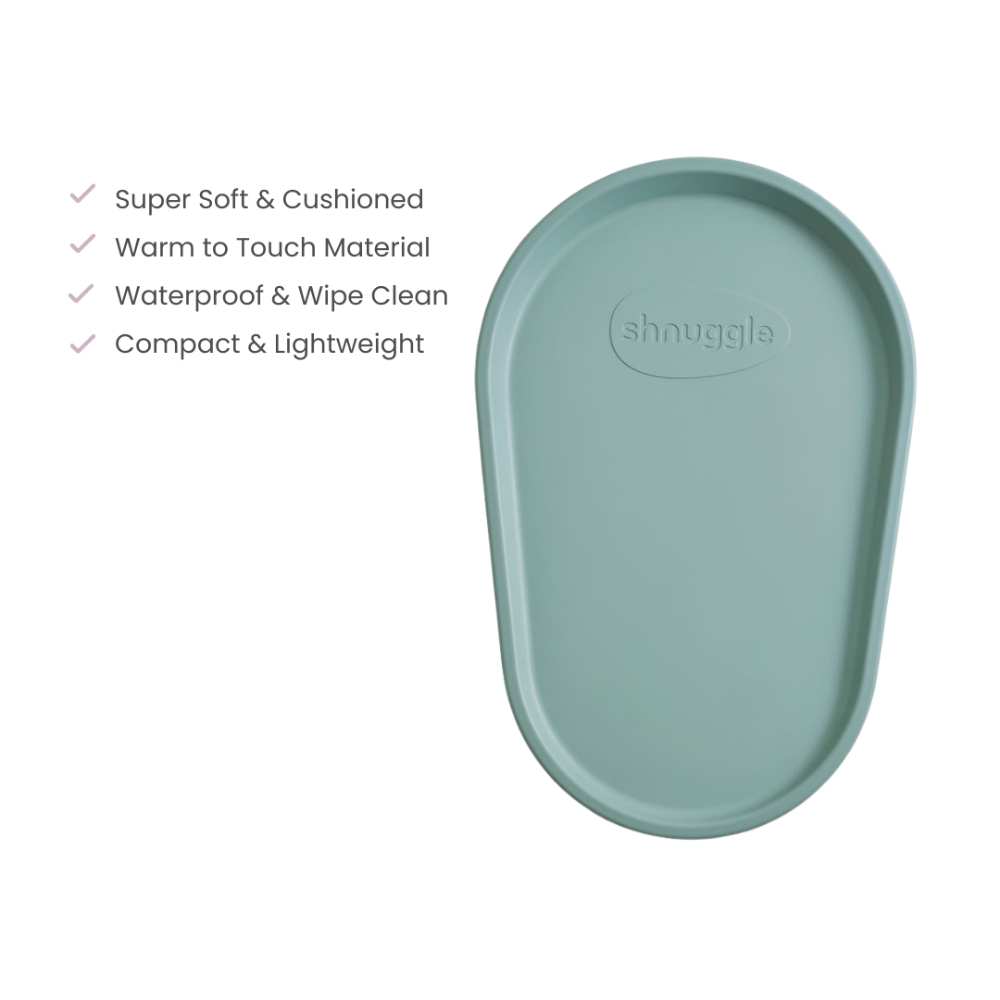Shnuggle - Squishy Baby Changing Mat - Eucalyptus