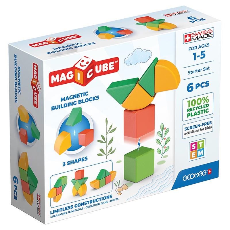 Geomag - Magicube 3 Shapes Recycled Starter Set 6pcs