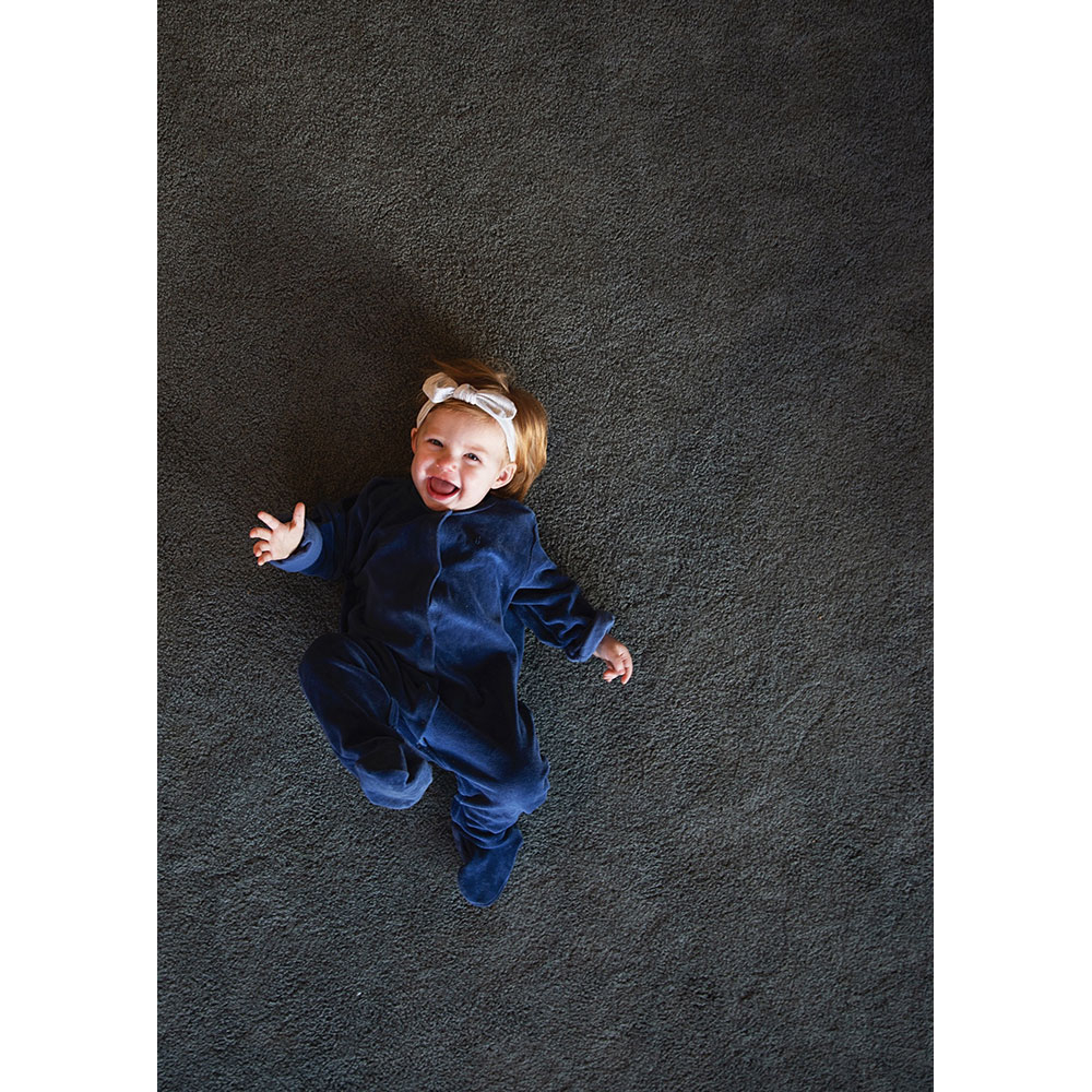 بورياس أفرول عضوي مخمل أزرق