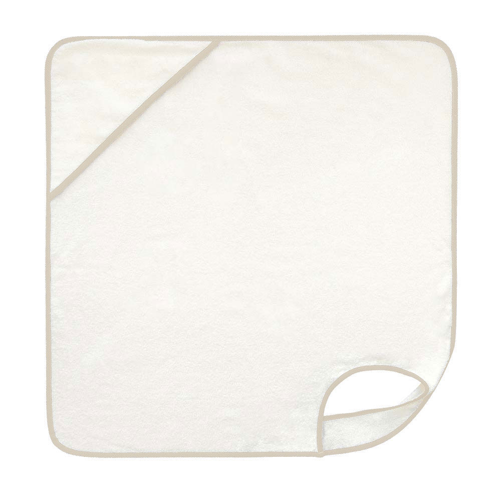 Tiny Toes - Hands-Free Hooded Apron Baby Towel - Beige