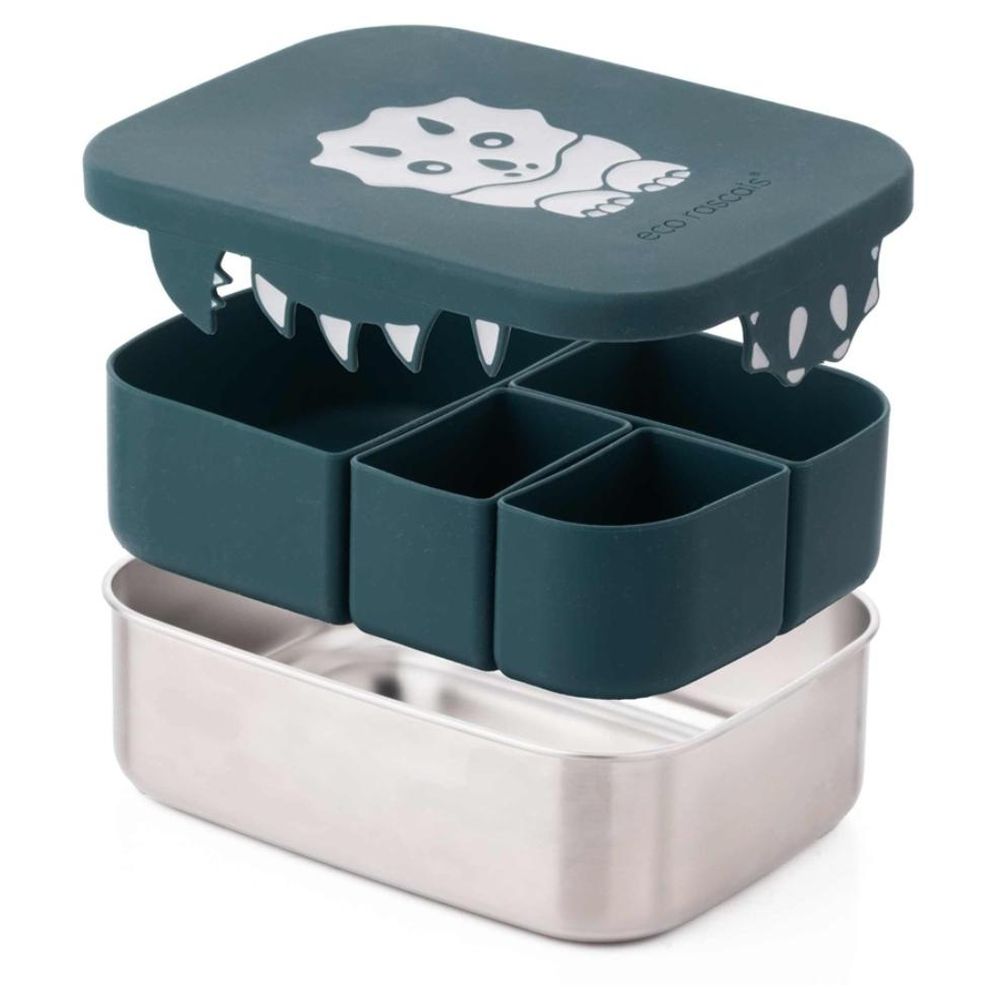 Eco Rascals - 4 Compartement Lunch Box And Water Bottle - 480 ml - Teal