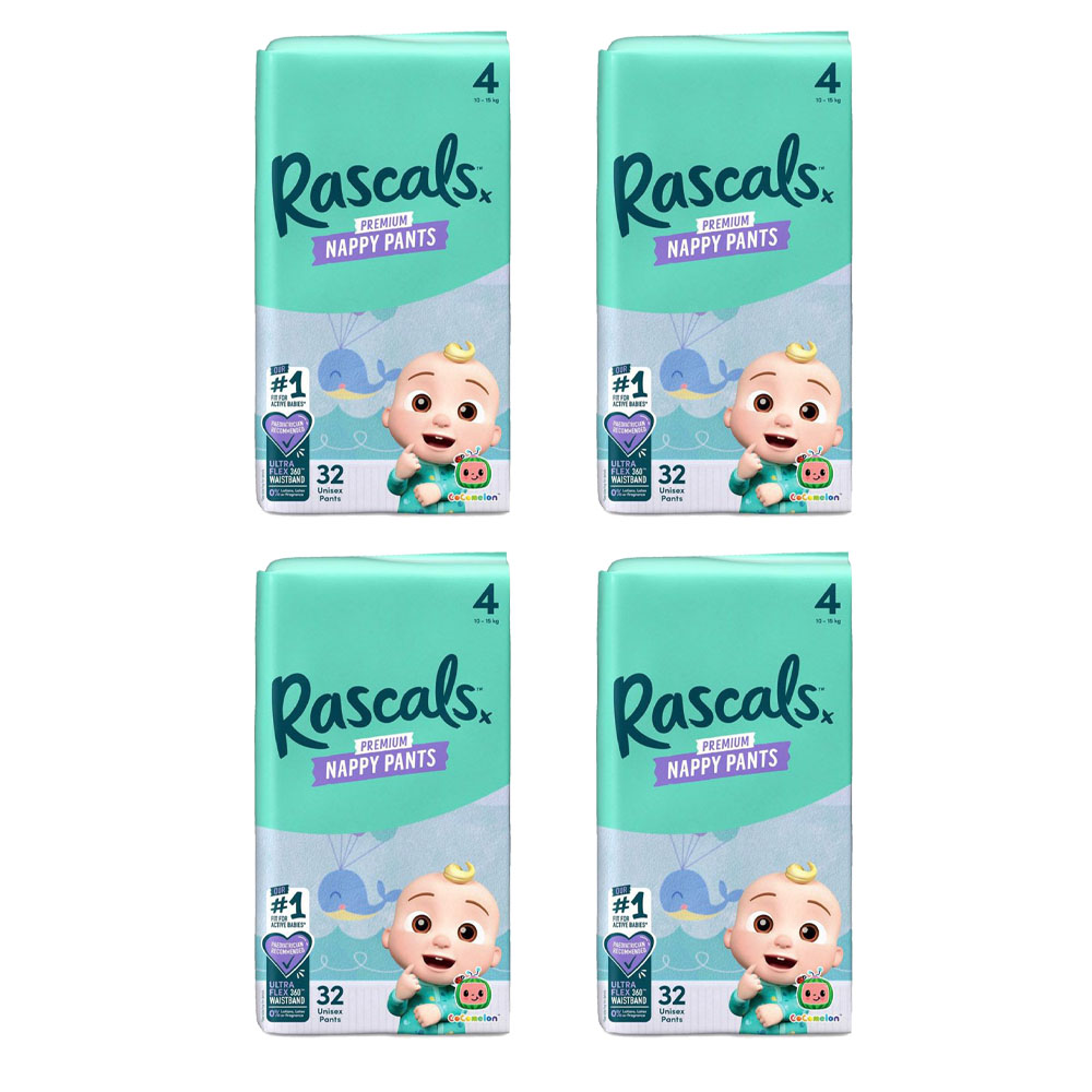 Rascals - Cocomelon Edition Training Diaper Pants - Size 4 - 10-15 kg - 128 Pants
