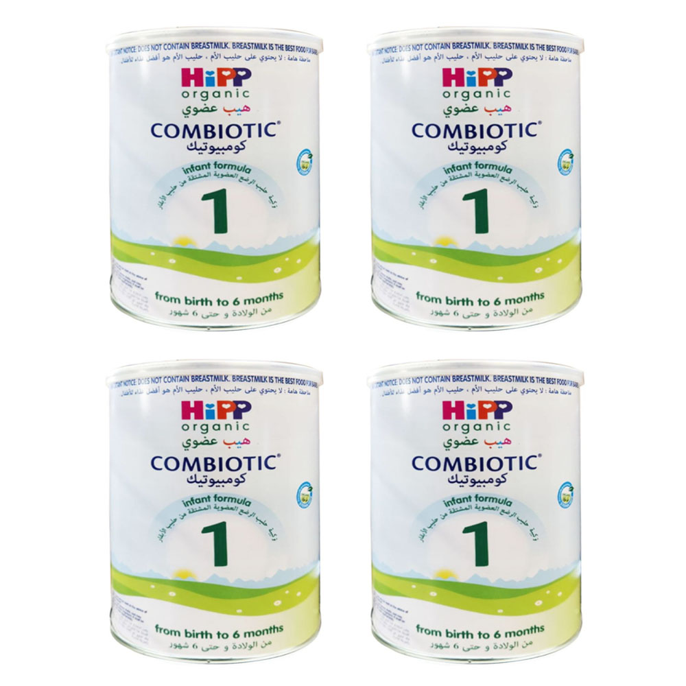 Hipp Organic - Combiotic Stage 1 Infant Formula - 800 gm - Pack of 4