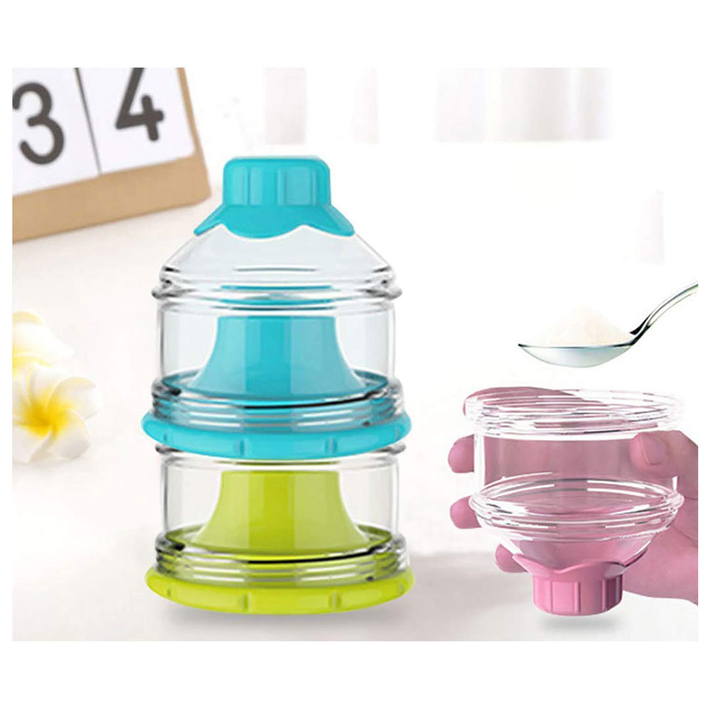 Purple Parrot - 3-Tier Milk Powder Container - Assorted