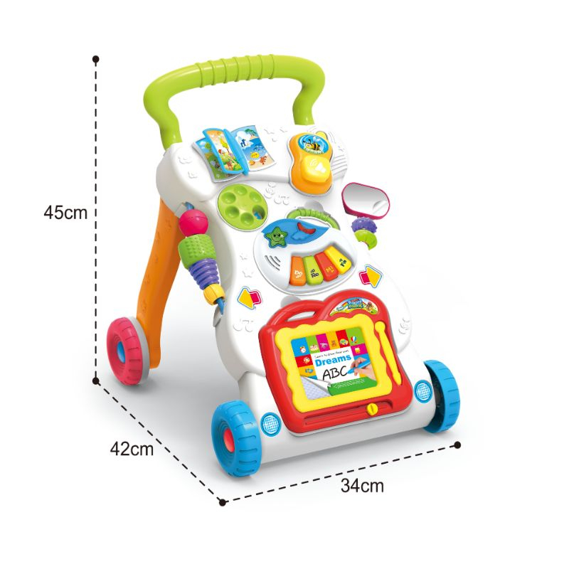 Huanger - Baby Walker Push Activity Learning Toy - White