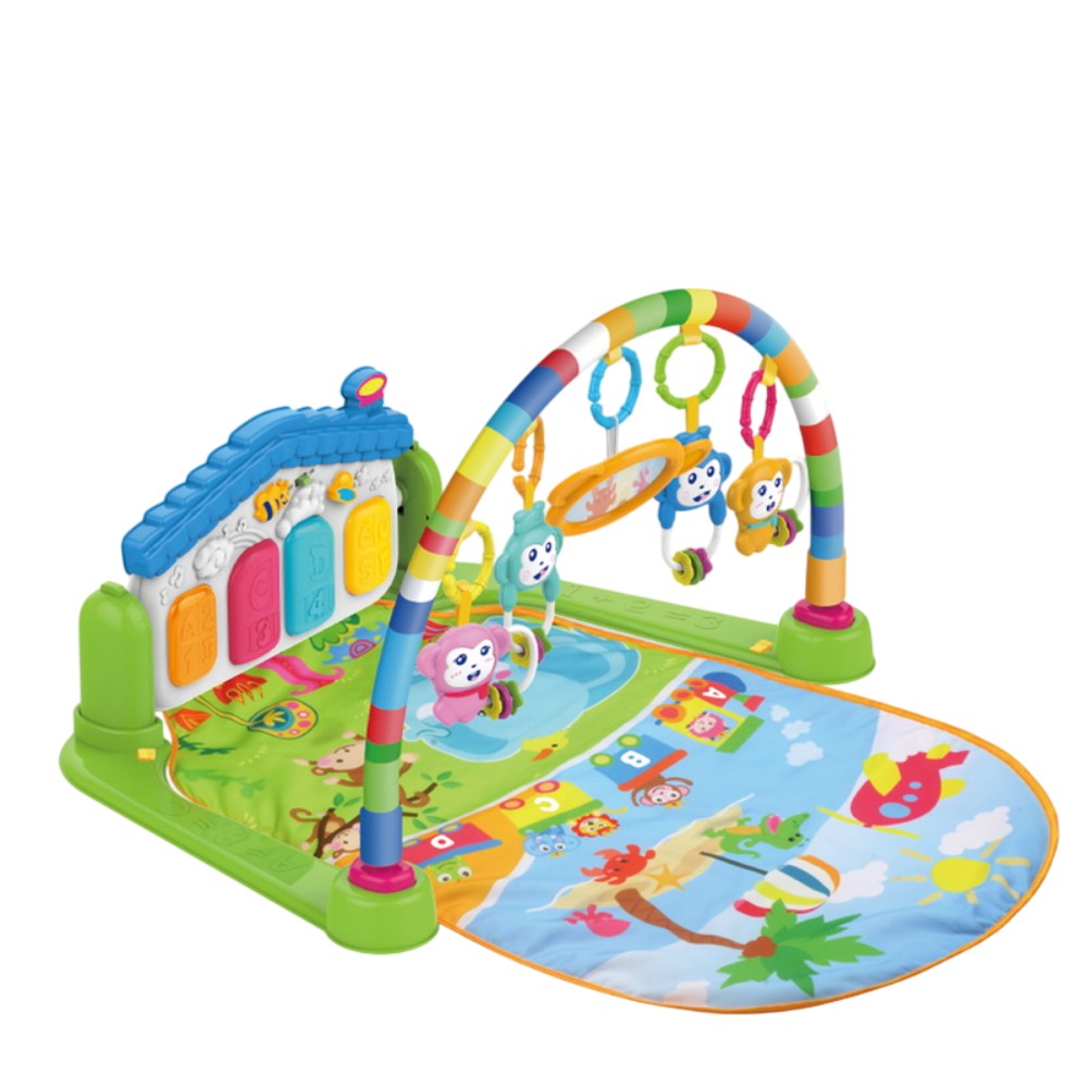 Huanger - Baby Play Gym Piano Mat Activity Center Toys - Green