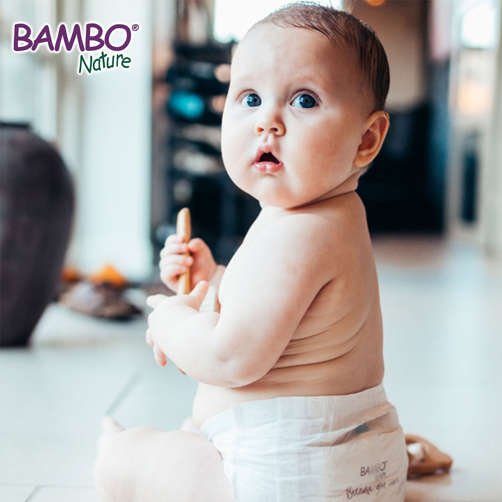 Bambo Nature Eco-Friendly Diapers, Size 2, 3-6kg, 64 Diapers,Value pack