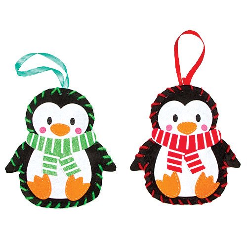 Baker Ross - Penguin Sewing Decorations - Pack of 3