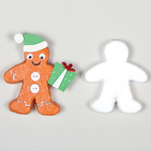 Baker Ross - Polystyrene Gingerbread Man - Pack of 10