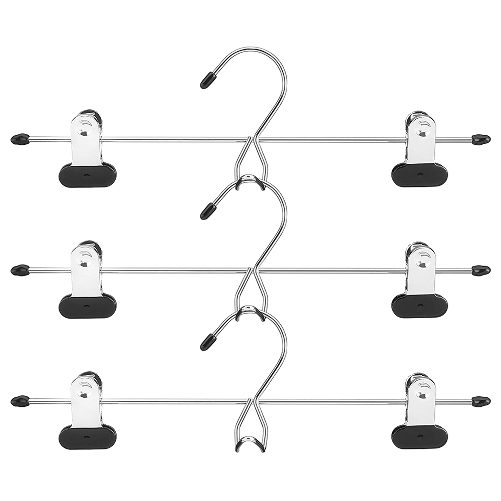 Whitmor - Deluxe Add On Skirt and Slack Hanger - Silver