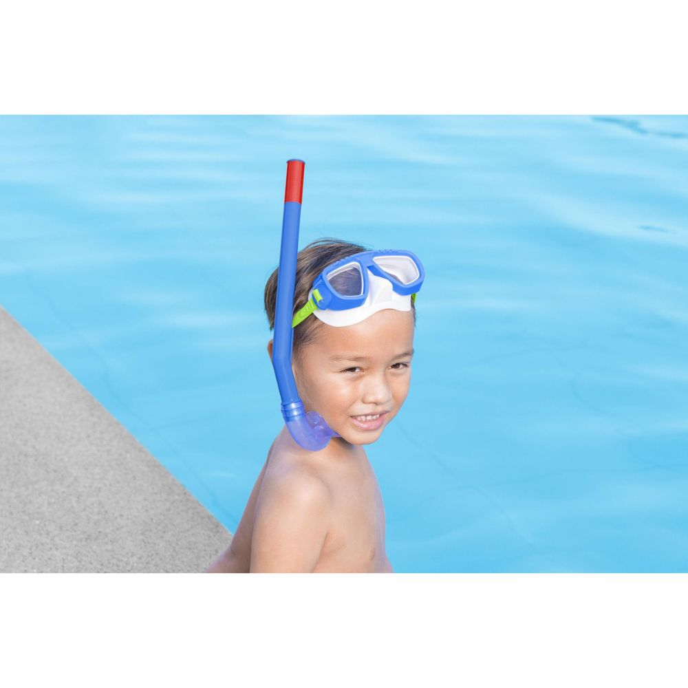 بيست واي - قناع سباحة + أنبوب تنفس - أزرق