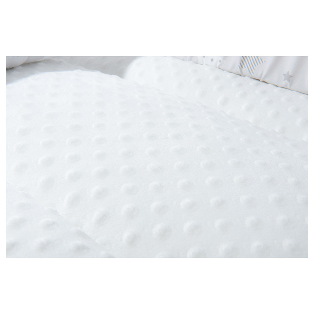 Little Angel Baby Nest Bed With Mosquito Net Newborn Lounger - Star Grey