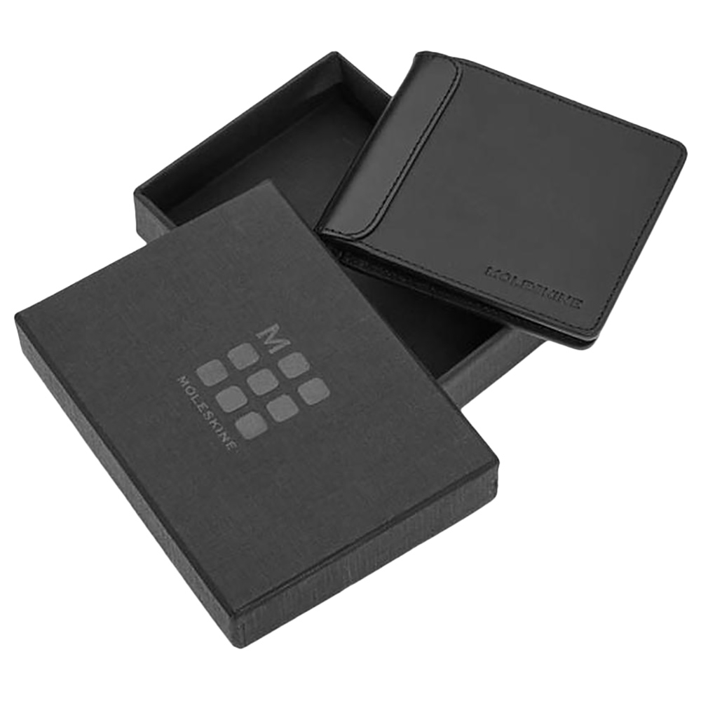Moleskine - Classic Genuine Leather Clip Wallet - Black