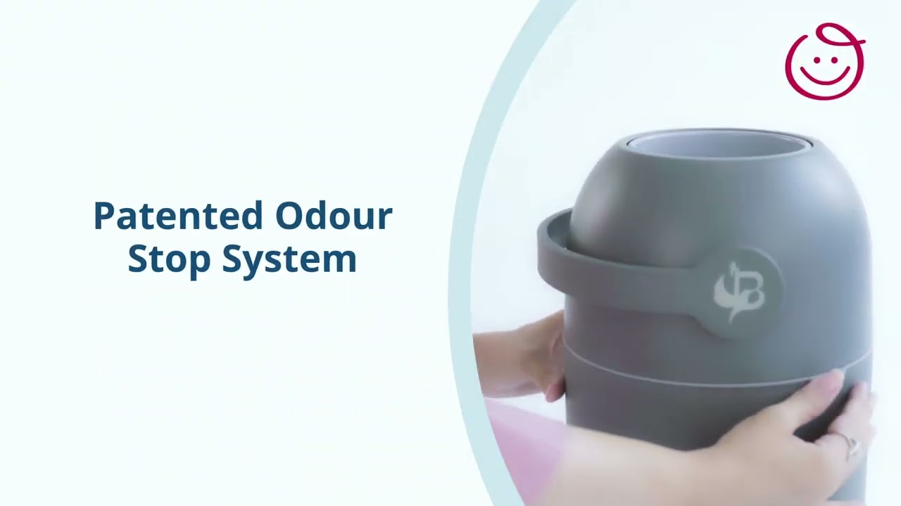 بامبل آند بيرد - سلة حفاضات عديمة الرائحة - أبيض