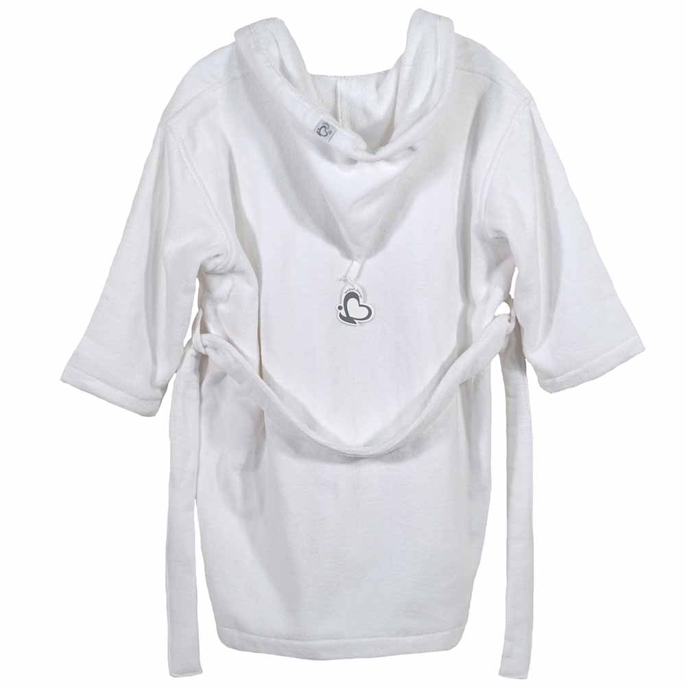 مي - روب الاستحمام كلاسيكي عضوي - أبيض