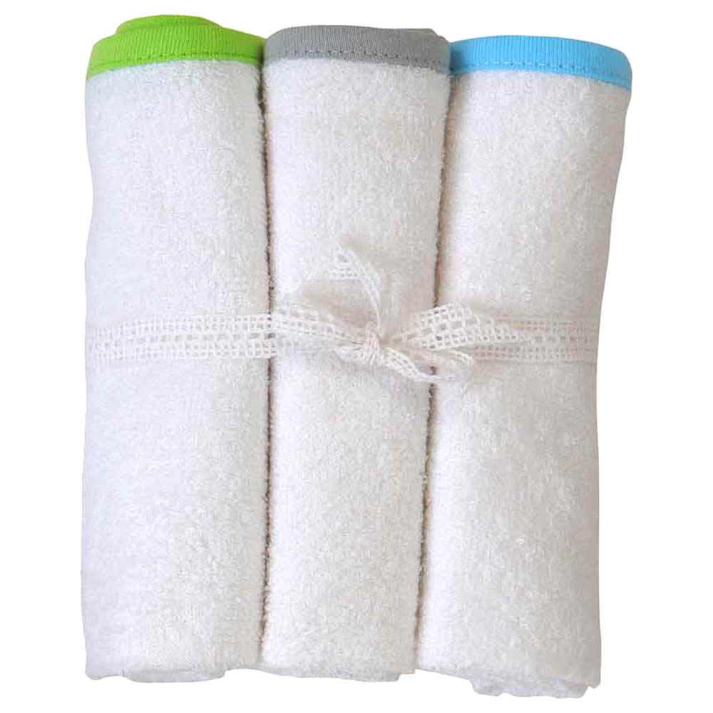 Mi Dulce An'ya - Set Of 3 Infant Napkins - Blue