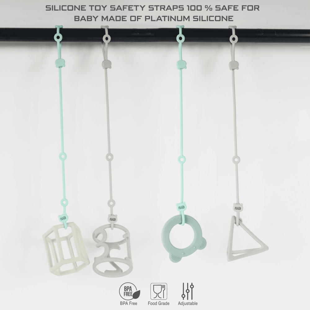 Neobreez - Silicone Strap For Pacifiers, Toys, Teethers & Bottles - Pack of 2