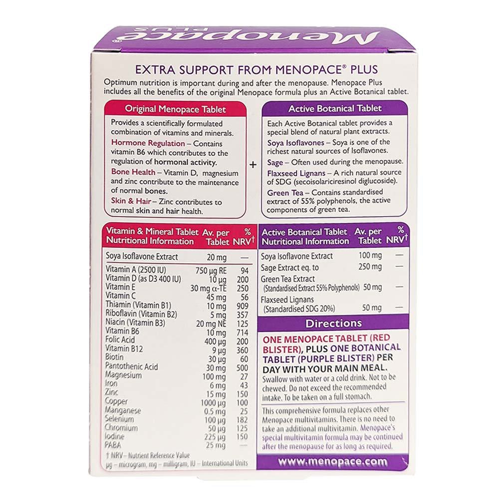 Vitabiotics - Menopace Plus 56 Tablets