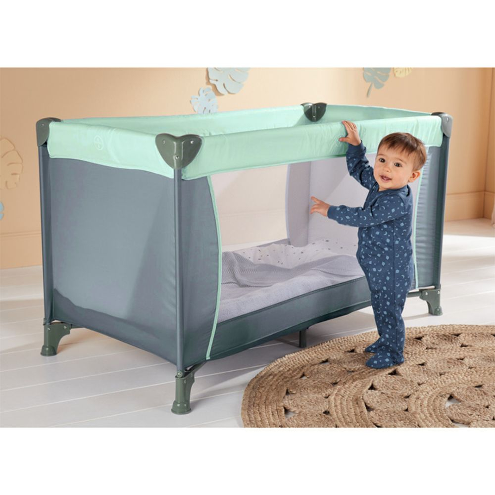 Bumble & Bird - 2-in-1 Travel Cot & Foldable Playpen - Green