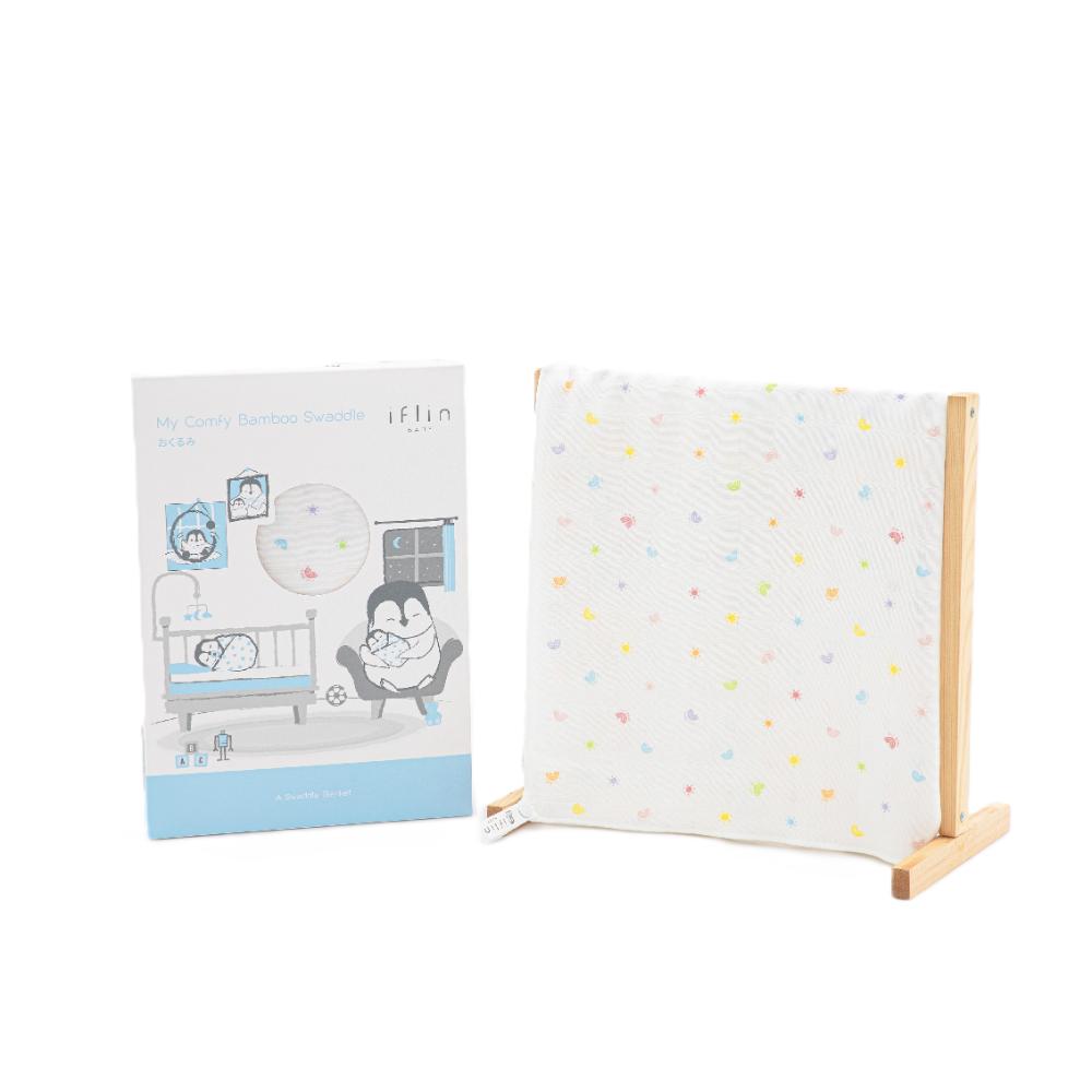 Iflin Baby - My Comfy Bamboo Swaddle - Playful Sky