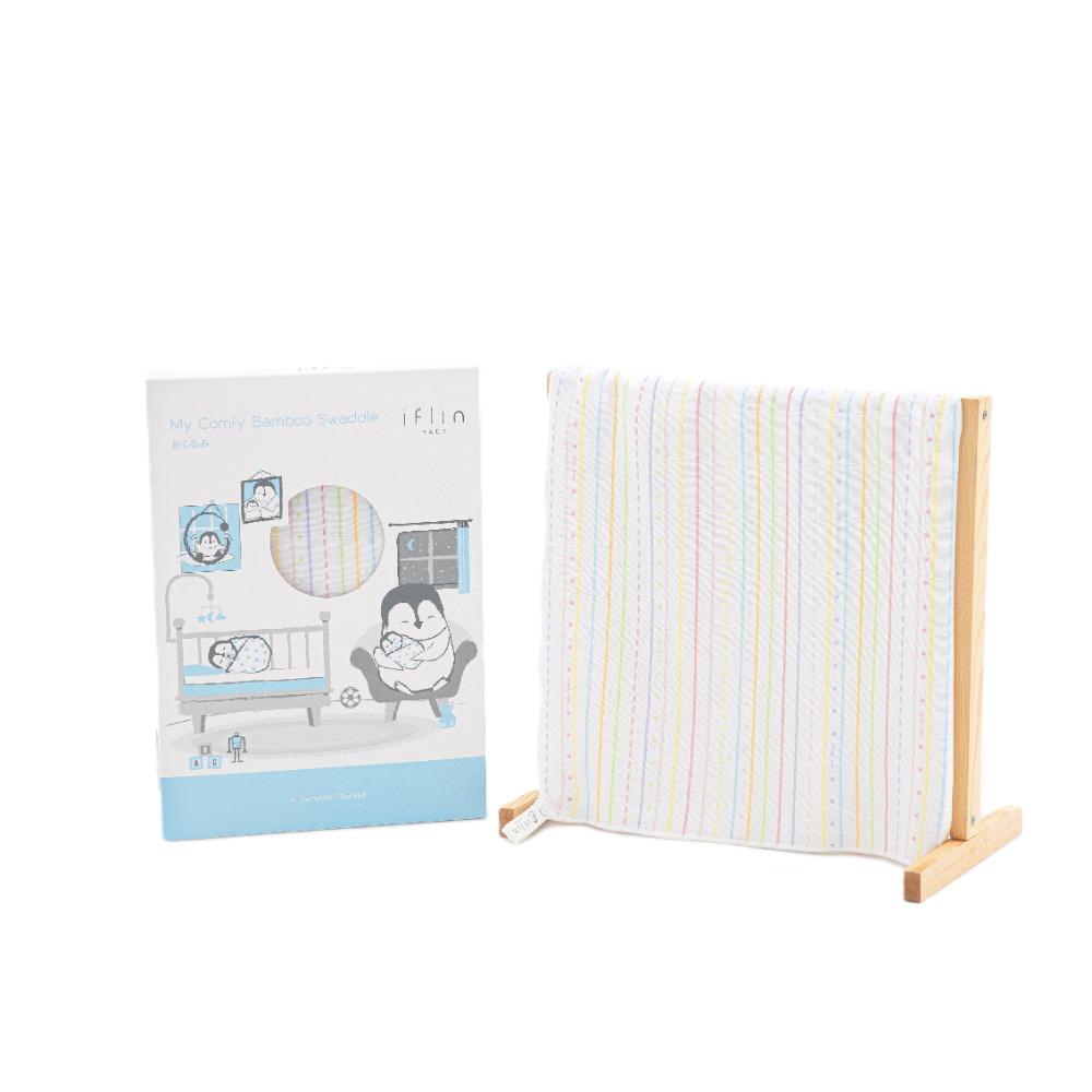 Iflin Baby - My Comfy Bamboo Swaddle - Playful Stripes