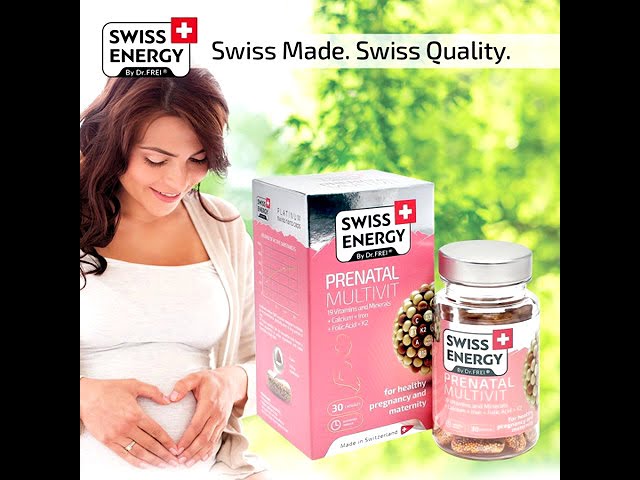 Swiss Energy - Prenatal Multivitamin with Essential Nutrients for Pregnancy, 30 Capsules