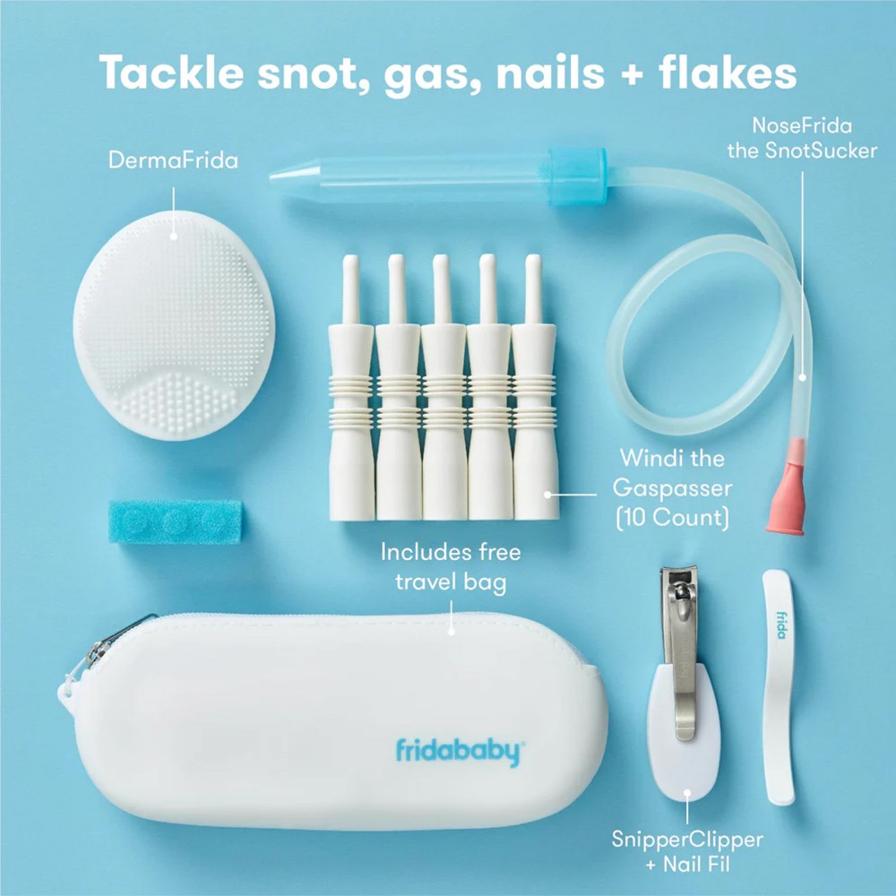 Fridababy - Baby Basics Kit - Newborn Care - NoseFrida & GasReliever