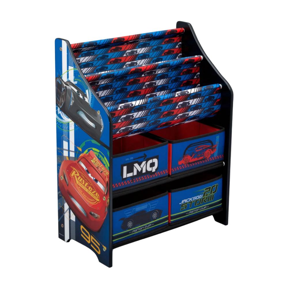 Delta Children - Disney Cars 3 Organizer - McQueen Toy & Book Storage Shelf
