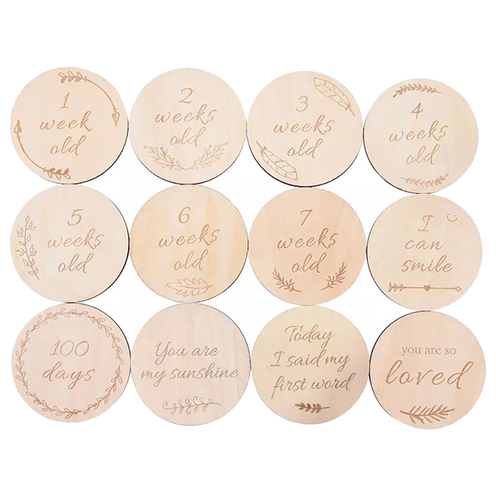 Desert Chomps - Baby Wooden Milestones Cards