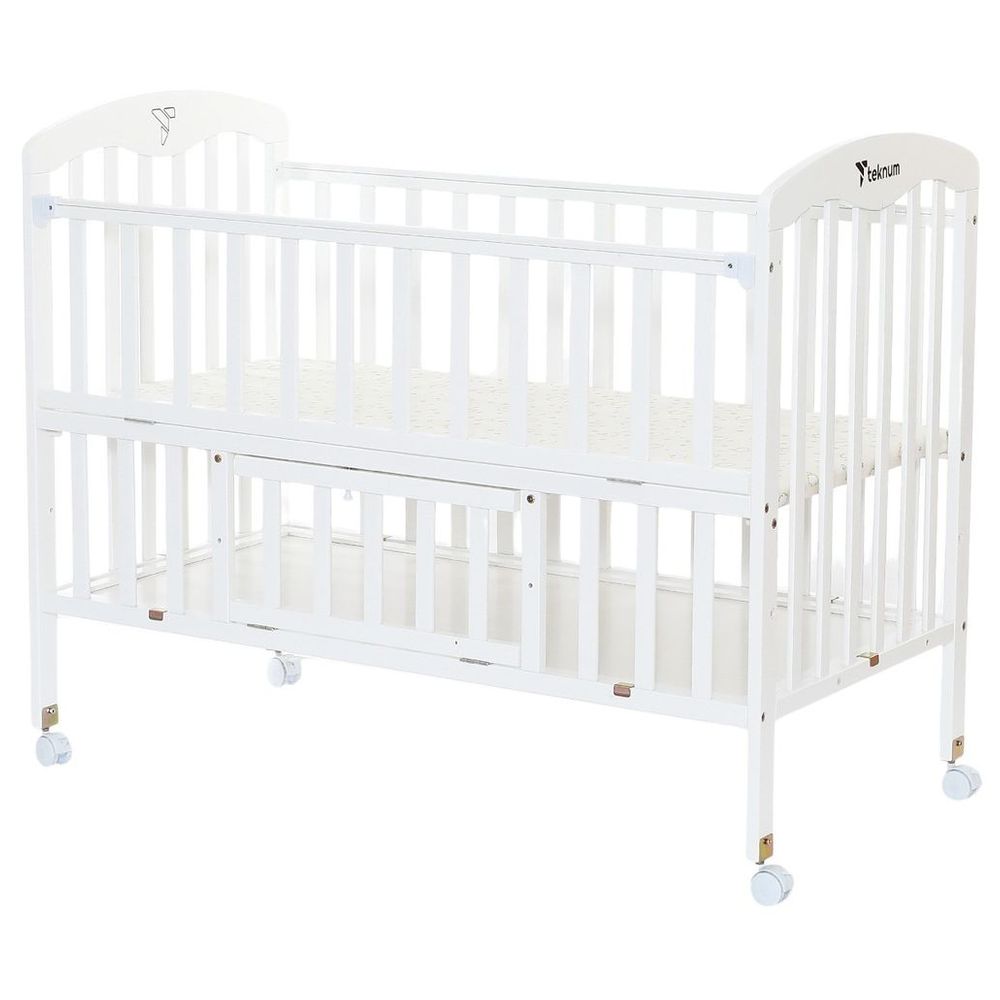 Teknum - 4-in-1 Convertible Wooden Bed With Storage - White