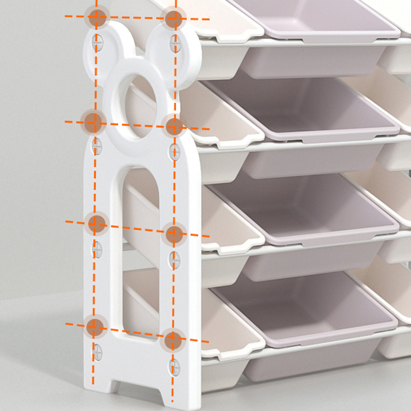 Lovely Baby - Storage Rack With 12 Boxes - White